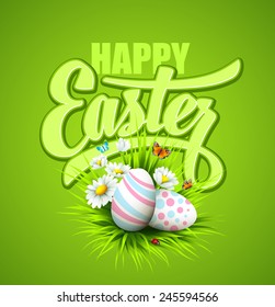 Easter greeting. Vector illustration