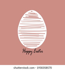 Saludo de Pascua. Ilustración vectorial. Feliz Pascua, Huevo de Pascua