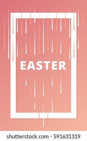 Easter Greetings card on gradient background holiday