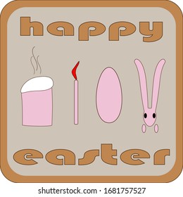 Saludos de Pascua en forma de foto en un marco