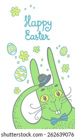 easter greetings. hand drawn illustration