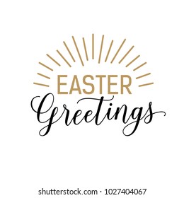 Easter greetings lettering