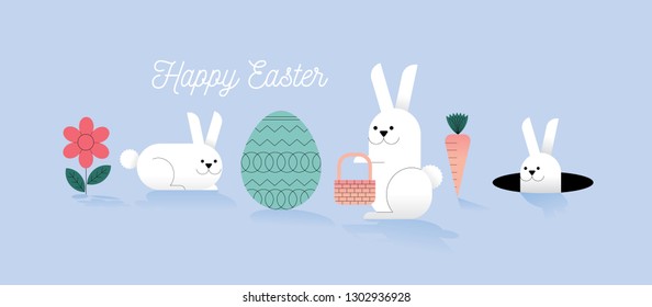 easter greetings template vector/illustration