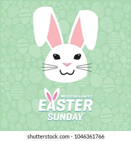 Easter greetings typogrpahy with pattern background
