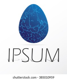 Easter grunge Egg, vector design