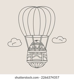 Illustration von handgezeichneten Ostereien für Farbbücher 