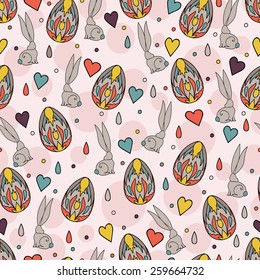 Easter handmade seamless vector illustration