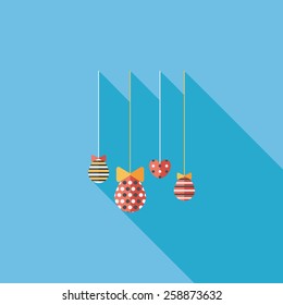 easter hanging flat icon with long shadow,eps10