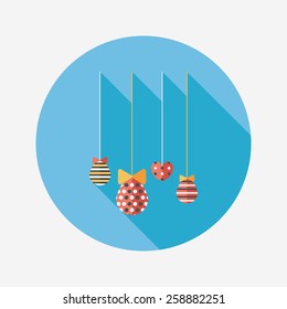 easter hanging flat icon with long shadow,eps10