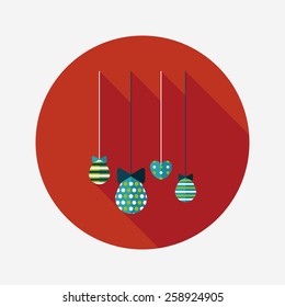 easter hanging flat icon with long shadow,eps10