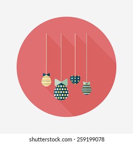 easter hanging flat icon with long shadow,eps10