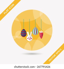 easter hanging flat icon with long shadow,eps10