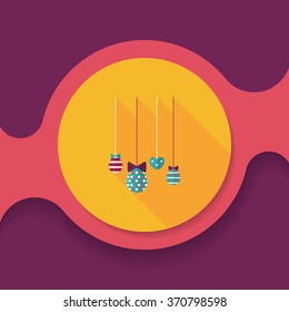 easter hanging flat icon with long shadow,eps10