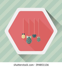 easter hanging flat icon with long shadow,eps10