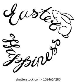 easter happiness rabbit logo