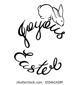 Easter happiness rabbit logo