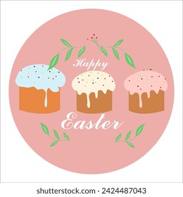 Easter, happy Easter, cake, pastries, pastries with icing and sprinkles. use for design, posters and posters, for the design of posts and stories