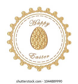 Easter happy, easter greeting card, easter eggs.Egg in the style of low poly.