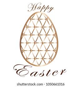 Easter happy, easter greeting card, easter eggs.Egg in the style of low poly.