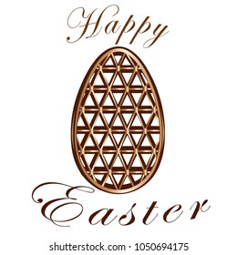 Easter happy, easter greeting card, easter eggs.Egg in the style of low poly.