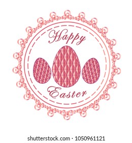 Easter happy, easter greeting card, easter eggs.Egg in the style of low poly.