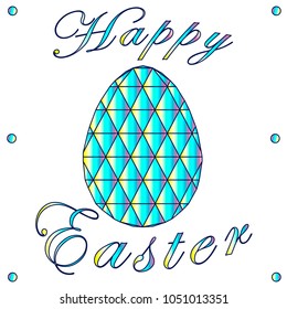 Easter happy, easter greeting card, easter eggs.Egg in the style of low poly.
