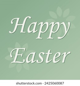 Easter. Happy Easter. Vector illustration. Flat Simple. Silhouette. Rabbit silhouette. Easter eggs silhouette. Easter eggs. Silhouette of a flower.