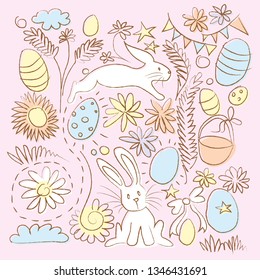 Easter Holiday Background 