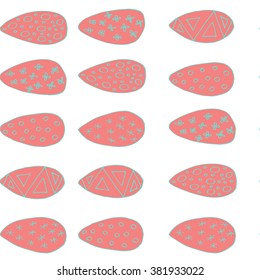 Easter Holiday background, seamless patterns of hand drawn eggs