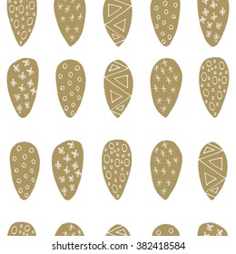 Easter Holiday background, seamless patterns of hand drawn eggs