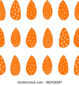Easter Holiday background, seamless patterns of hand drawn eggs