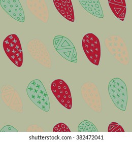 Easter Holiday background, seamless patterns of hand drawn eggs