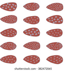 Easter Holiday background, seamless patterns of hand drawn eggs