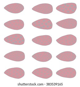 Easter Holiday background, seamless patterns of hand drawn eggs