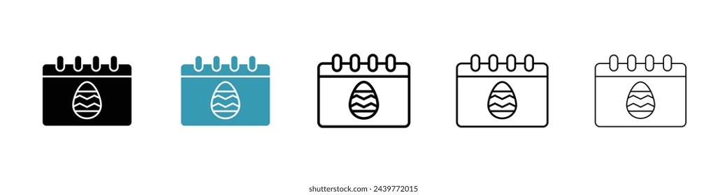 Marcador de calendario de Pascua. Recordatorio de celebración de primavera. Icono de evento festivo