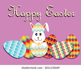 Colorido fondo de las vacaciones de Semana Santa para imprimir en tela, papel para la reserva de recortes, envoltura de regalo y papel pintado. Saludos y regalos para el Día de Pascua en estilo laico.