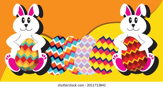 Easter holiday colorful background for printing on fabric, paper for scrapbooking, gift wrap and wallpapers. Greetings and presents for Easter Day in flat lay styling.