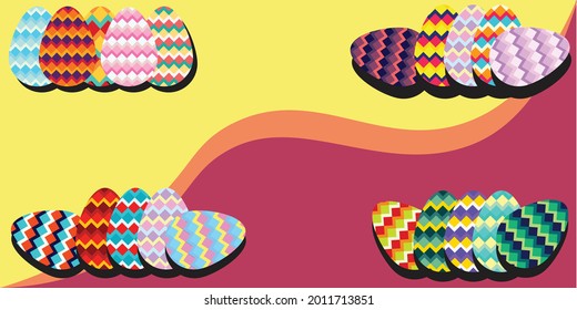 Easter holiday colorful background for printing on fabric, paper for scrapbooking, gift wrap and wallpapers. Greetings and presents for Easter Day in flat lay styling.