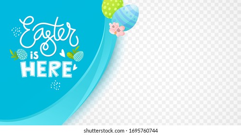 Sticker decorativo de vacaciones de Semana Santa. Diseño de pancarta vectorial para productos publicitarios y de bienvenida.