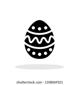 Easter holiday egg icon in trendy flat style. Festive traditional symbol for your web site design, logo, app, UI Vector EPS 10. 