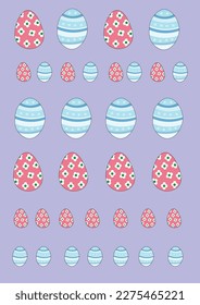 Easter holiday, Easter eggs, joy, religion, rabbit brought Easter eggs, rabbit, Easter eggs on a light background.