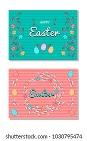Easter holiday, flowers, Easter eggs