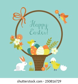 Easter holiday greeting card design