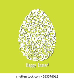 Easter holiday greeting card design. Vector illustration.
