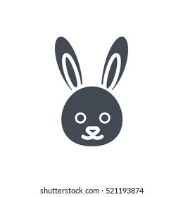 Easter Holiday Icon Solid Glyph Bunny silhouette