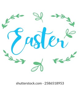 Easter holiday inscriptions, packaging design