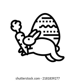 vector de icono de línea de vacaciones de Semana Santa. signo de vacaciones de Pascua. símbolo de contorno aislado ilustración negra