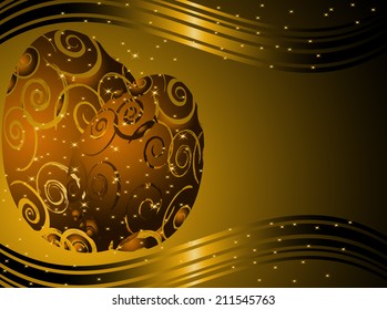 Easter holiday postcard in dark colors with eggs and place for text