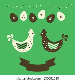 Easter holiday set. Vector illustration.
