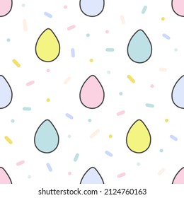 Easter holiday vector colorful seamless pattern illustration. Spring cute pattern with easter eggs. For fabric prints, decorations, backgrounds